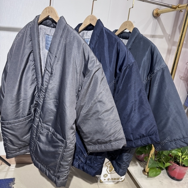Traditional Winter Japanese Clothing - Japanese Hanten Jacket Thick Fleece Lined