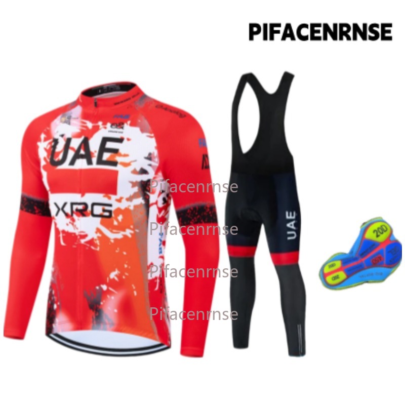 Winter Clothing Uae - UAE Cycling Jersey Set Autumn Winter