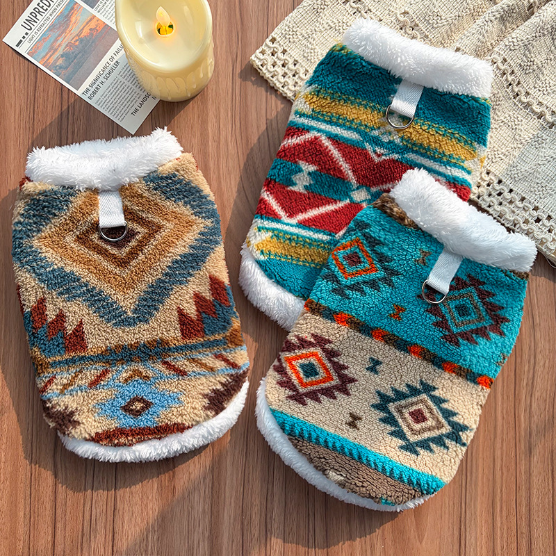 Ethnic Diamond Pattern Pet Ves - Winter Clothing For Dogs incelemesi ve fiyatı