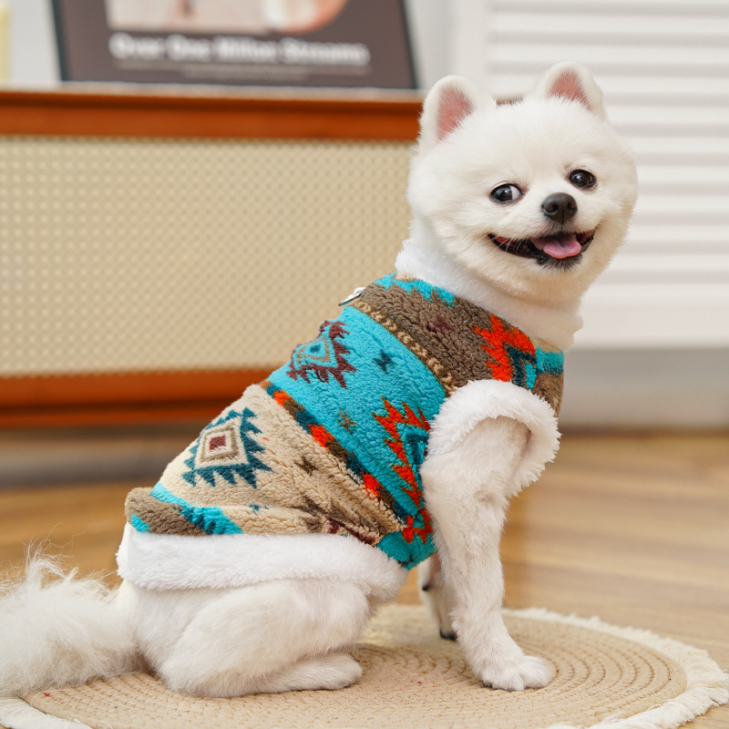 Ethnic Diamond Pattern Pet Ves - Winter Clothing For Dogs incelemesi ve fiyatı
