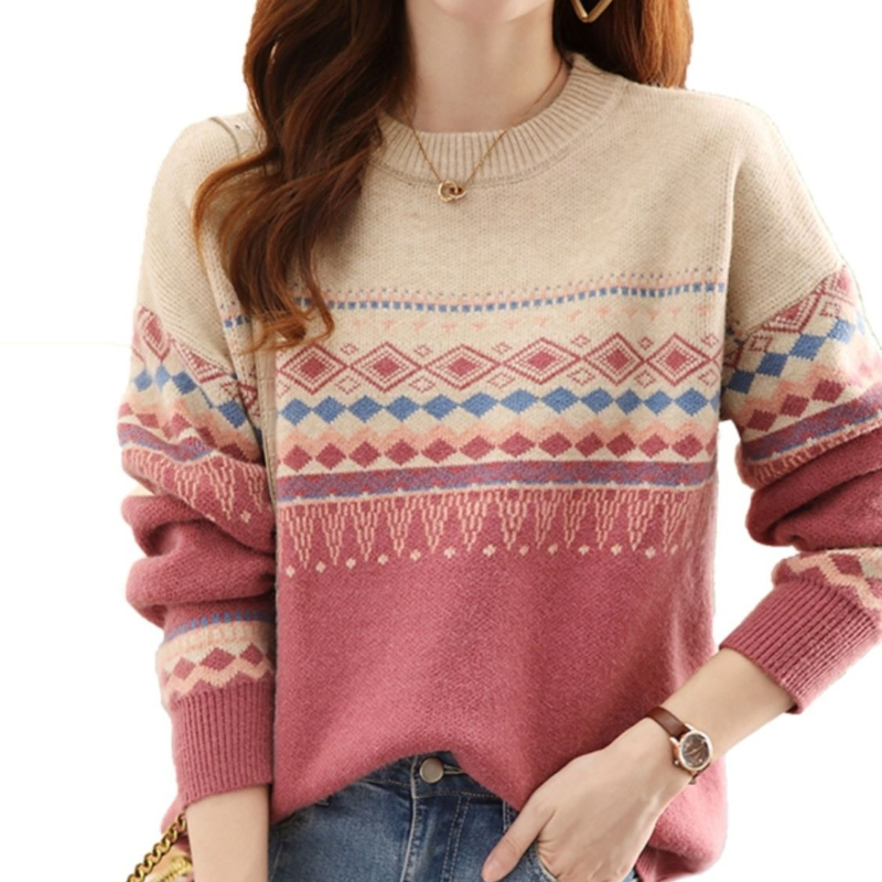 Round O Neck Ladies Pullovers  - Winter Clothing Women Sale incelemesi ve fiyatı