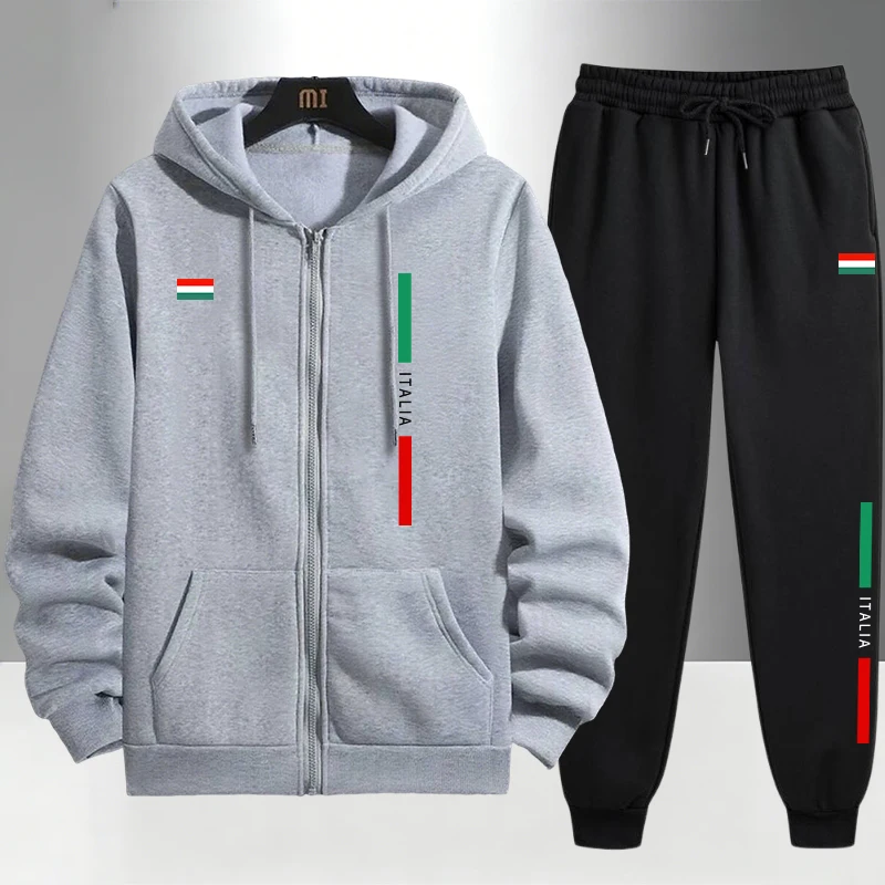 Italy Fashion Men's Set Zipper - Winter Clothing For Men incelemesi ve fiyatı