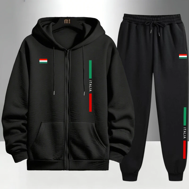 Italy Fashion Men's Set Zipper - Winter Clothing For Men incelemesi ve fiyatı