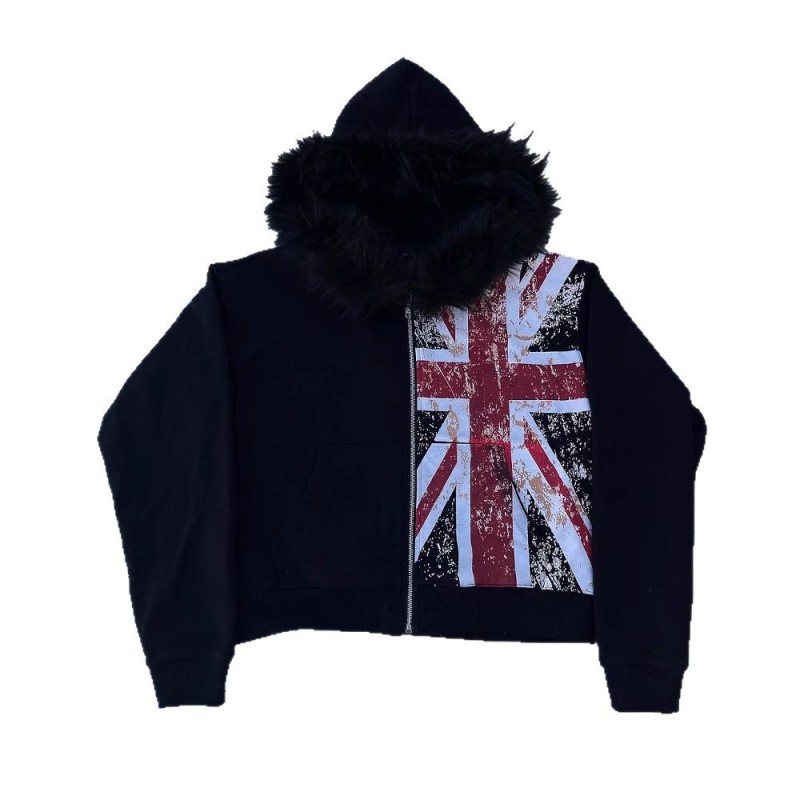 Oversized Black Faux Fur Colla - Winter Clothing Uk incelemesi ve fiyatı