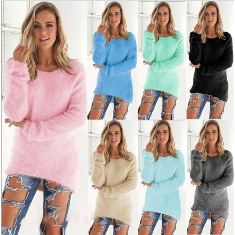 Women Warm Sweater Solid Color - Winter Clothing Offer incelemesi ve fiyatı