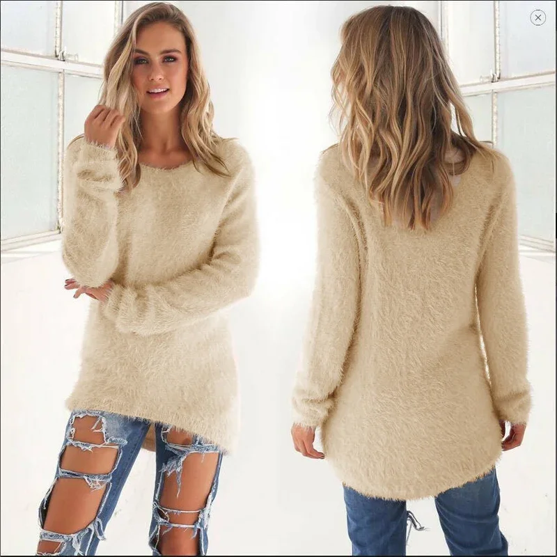 Women Warm Sweater Solid Color - Winter Clothing Offer incelemesi ve fiyatı