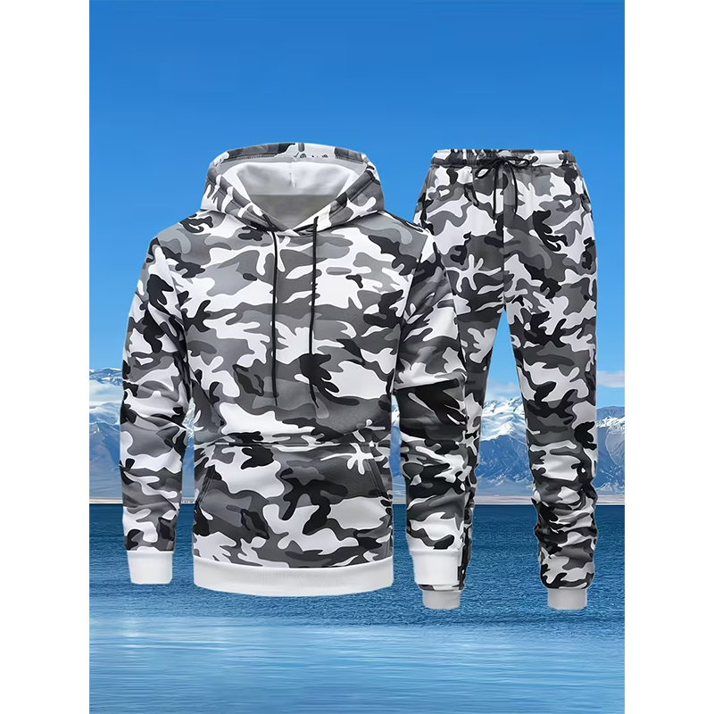 Autumn Camouflage 3D Print Hoo - Winter Clothing For Men incelemesi ve fiyatı