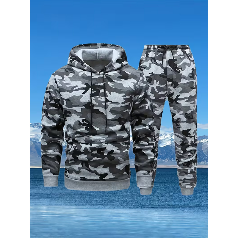 Autumn Camouflage 3D Print Hoo - Winter Clothing For Men incelemesi ve fiyatı