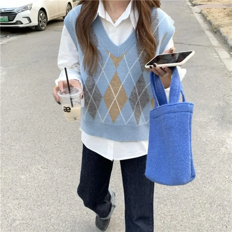 Knit Vests for Women V-Neck Pu - Winter Clothing Women Sale incelemesi ve fiyatı